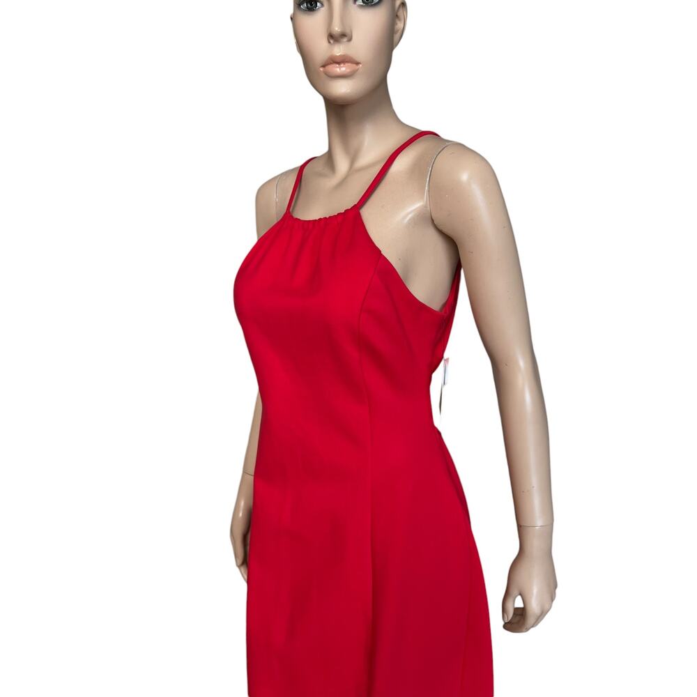 New Harper & Lemon Red Bodycon Dress Size Large Sleeveless Zipper Back Closure - Picture 4 of 11